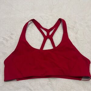 Red lululemon sports bra